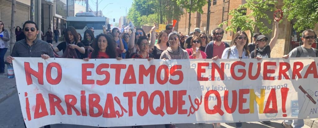 Organizaciones y gremios se manifestaron por las calles de Curicó