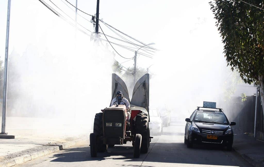 Municipalidad de Curicó sanitizó más de la mitad de la ciudad con apoyo de privados