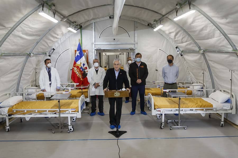 Presidente Piñera anuncia cinco nuevos hospitales modulares para junio y hace nuevo llamado al diálogo