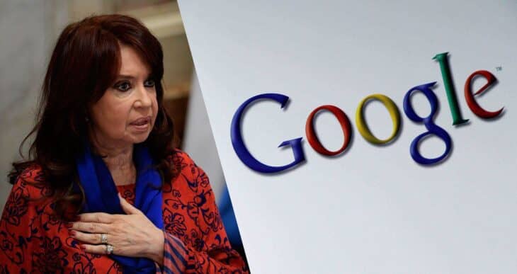 Cristina Fernández demanda a Google por aparecer como "Ladrona de la Nación" en el buscador