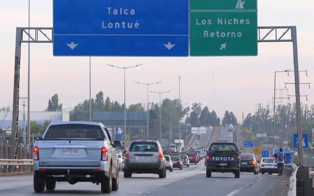 Colisión múltiple frente a Maquehua genera congestión en la Ruta 5 Sur