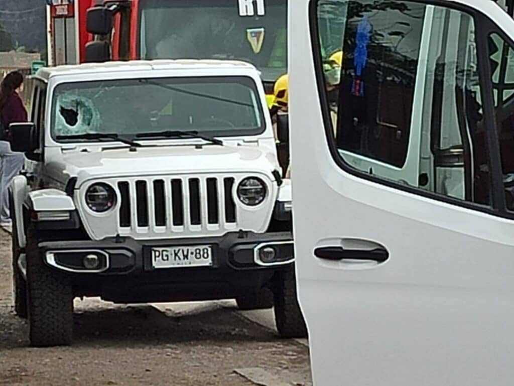 Copiloto de un vehículo falleció por el impacto de una piedra en Tinguiririca