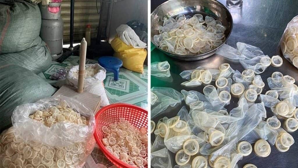 Confiscan más de 320.000 preservativos masculinos usados que serían puestos a la venta en Vietnam