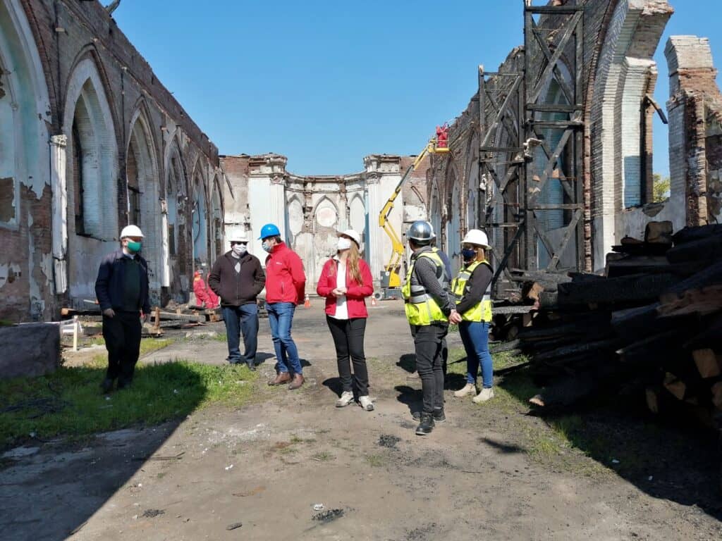 Comenzaron obras de estabilización en la Iglesia San Francisco de Curicó