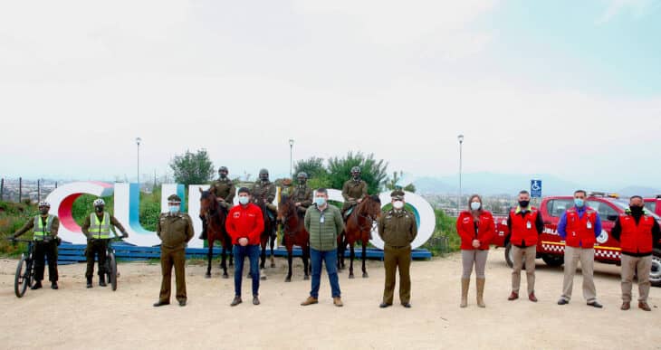 Autoridades refuerzan seguridad en Parque Cerro Carlos Condell de Curicó