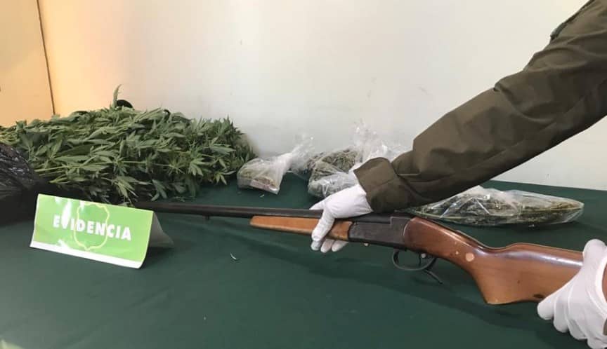 Tres sujetos fueron detenidos en Curicó por amenazas con arma de fuego