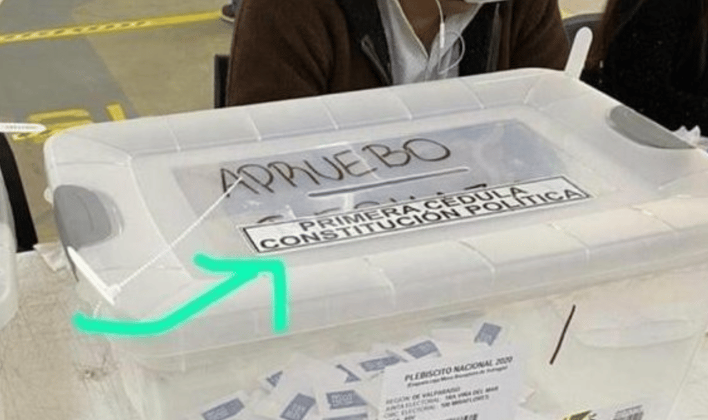 Polémica generó urna rayada con la opción "Apruebo" en Viña del Mar