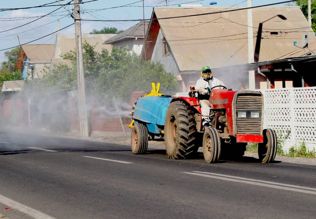 Municipio de Curicó y Dosal realizaron operativo de sanitización en sector de Tutuquén