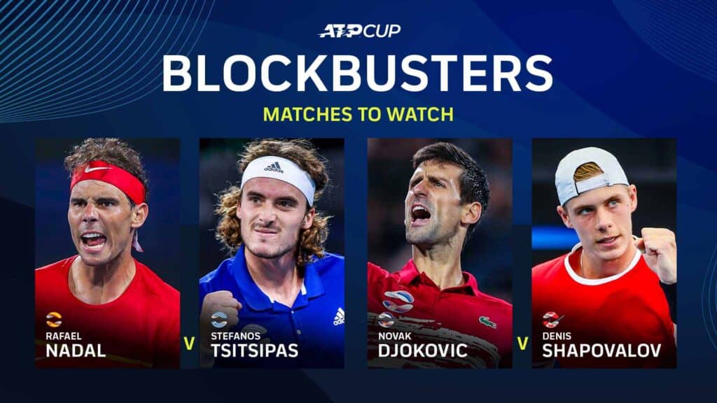 Los cinco partidos que no puedes perderte de la ATP Cup