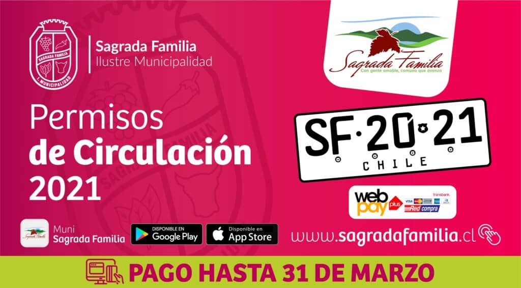Municipio de Sagrada Familia continúa venta de permisos de circulación presencial y online