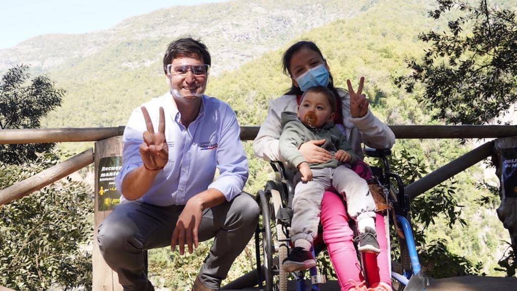 Radal Siete Tazas: Inauguran sendero para personas con discapacidad