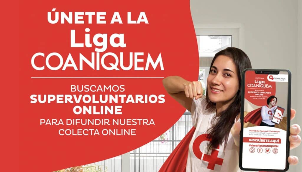 Coaniquem busca “Supervoluntarios Online” para ayudar a difundir campaña de colecta