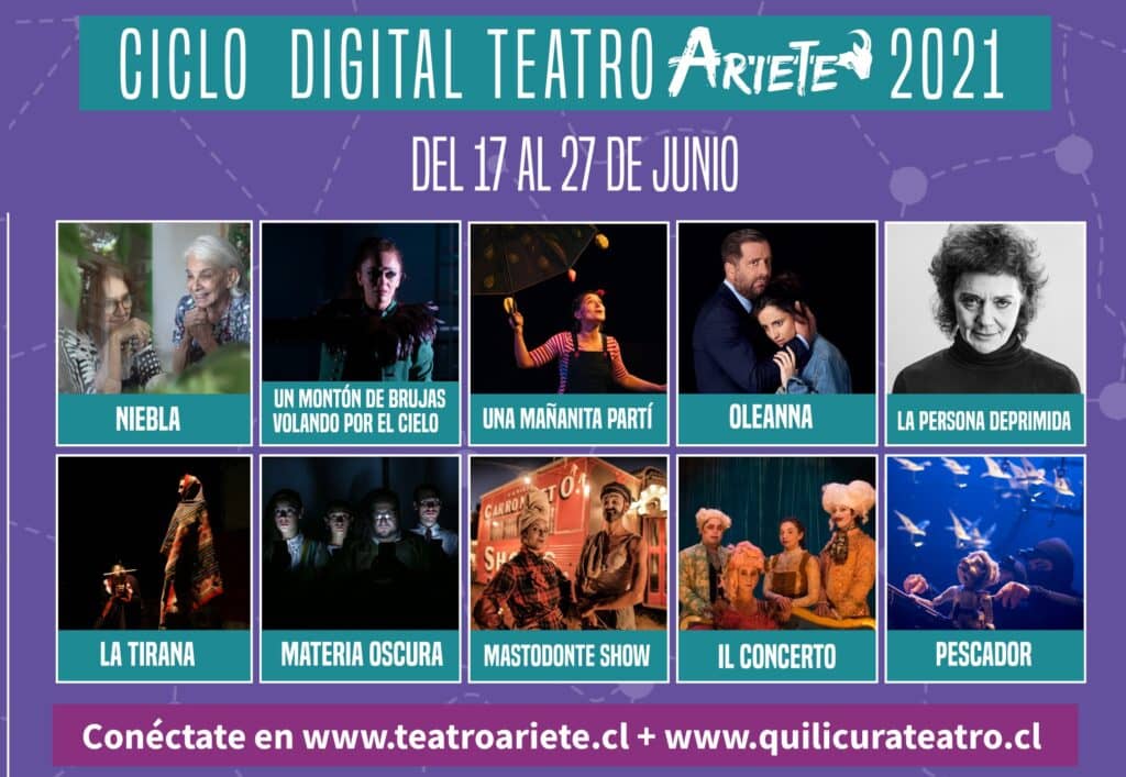 10 obras chilenas y un estreno argentino gratis en ciclo digital Teatro Ariete