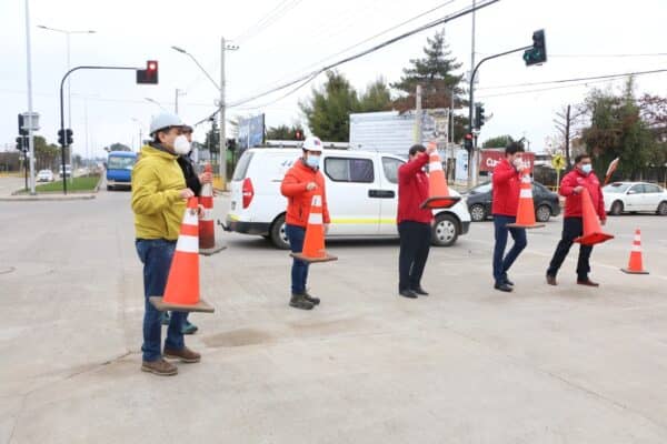 Avenida Alessandri de Curicó quedó habilitada parcialmente y se liberó tránsito desde la Ruta 5 a calle Carmen