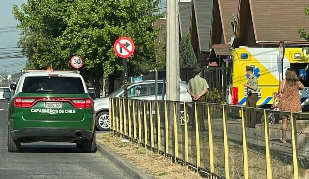 Motorista de carabineros se descompensó en Avenida Circunvalación de Curicó