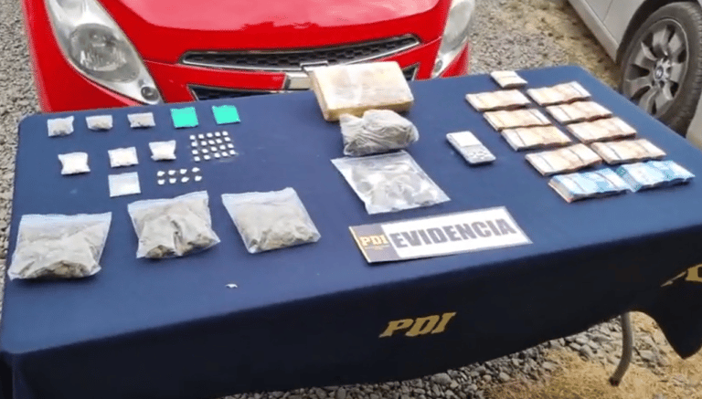 PDI Curicó detuvo tres personas por tráfico de drogas en la provincia