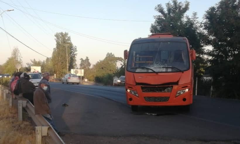 Hombre murió atropellado por un bus en camino a Romeral