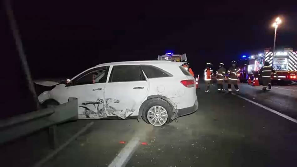 Tres mujeres fallecieron en accidente de tránsito en la Ruta 5 frente a Requinoa