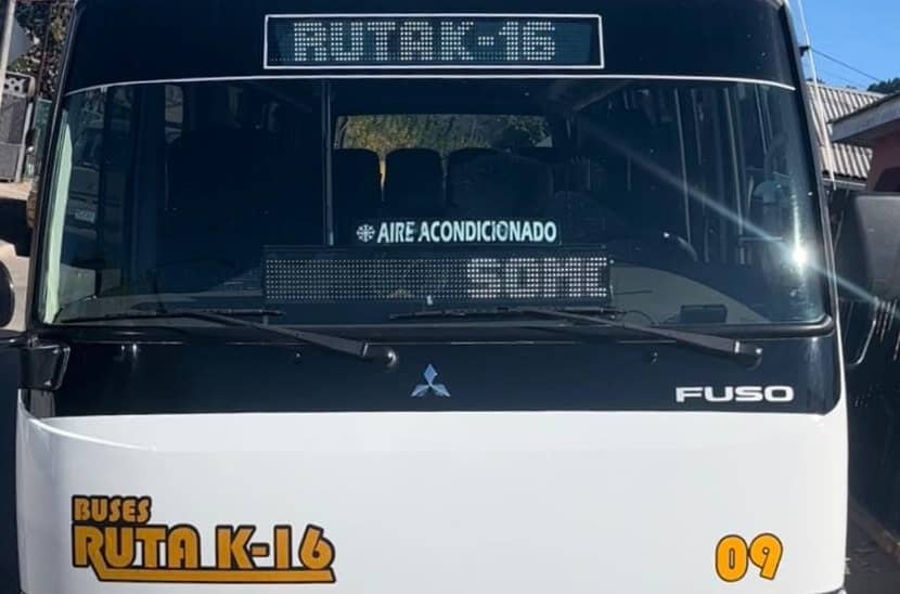 Minibuses K-16 paralizó recorridos entre Curicó y Curepto en protesta por condiciones para trabajar