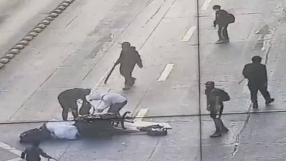 Niño de cinco años involucrado en desórdenes en la alameda de Santiago