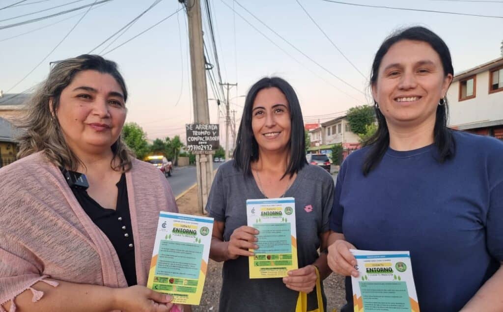 Campaña busca evitar que bandejón central se convierta en un basural en Villa Galilea