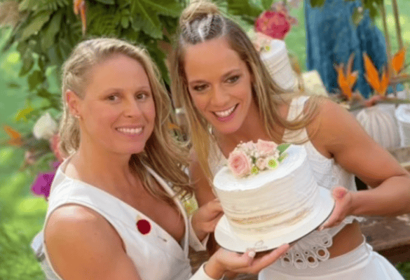 Hasta Don Francisco bailó: Hija de Vivi Kreutzberger contrajo matrimonio con su novia Stephanie Bruce