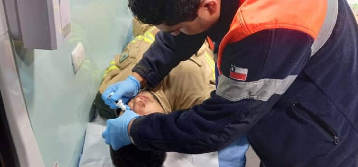 Equipo de salud curicano estará hasta el domingo apoyando a los afectados por incendios forestales en Ñuble