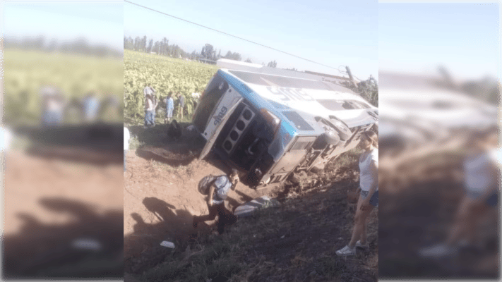 Grave volcamiento de bus en cercanías del sector Peor es Nada