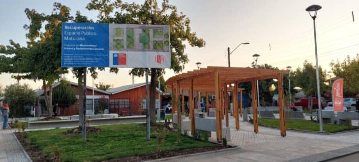 Nueva plazoleta para la comunidad de Villa General Maturana de Molina