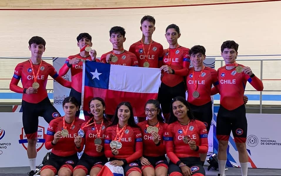 Chile obtuvo el tercer lugar en el medallero del Panamericano de Pista en Paraguay