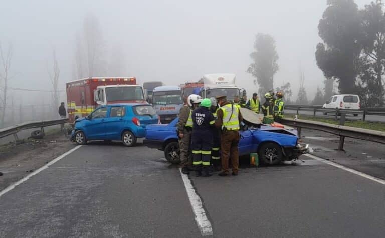 Accidente de tránsito cerca de Puente Teno deja una persona fallecida y tres lesionados leves