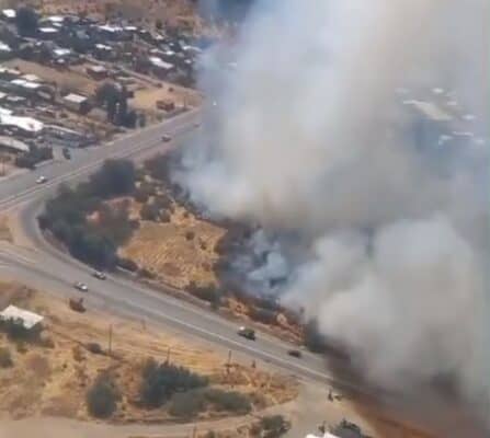 Descarga eléctrica dejó un fallecido e inició incendio que consumió 1.2 hectáreas en San Javier
