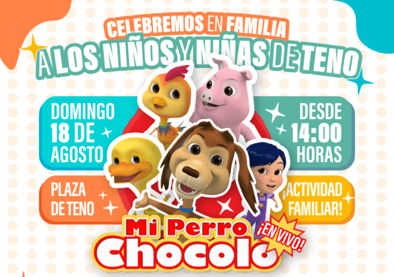Municipio de Teno celebrará el Día de la Niñez con show del Perro Chocolo