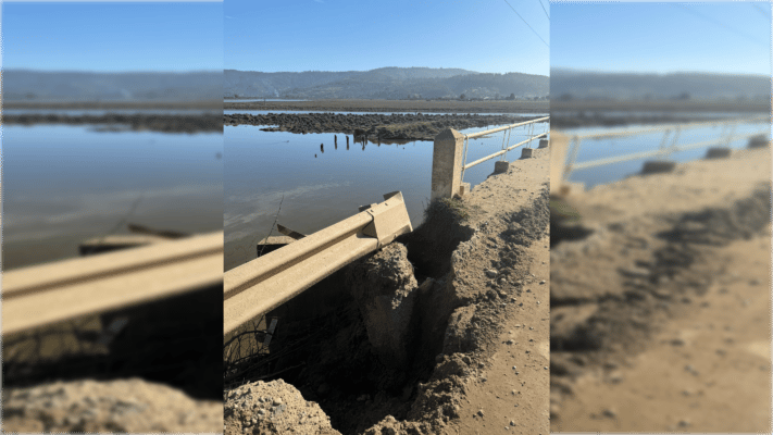 Concejala de Vichuquén denuncia socavón en puente de acceso a Llico