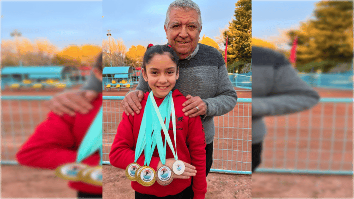 La nieta de un exgoleador curicano brilla en la gimnasia artística
