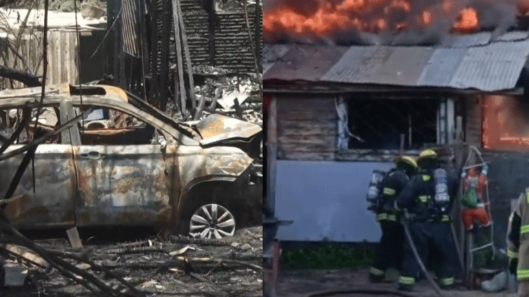 Conductor ebrio causa incendio devastador en Paine tras accidente