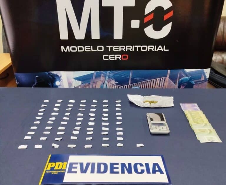 PDI desbarata punto de venta de drogas en Molina: Operativo deja dos detenidos en la población Marsellesa