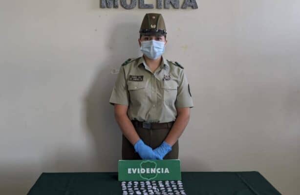 Carabineros detiene a sujeto con 100 dosis de pasta base en la Vendimia de Molina