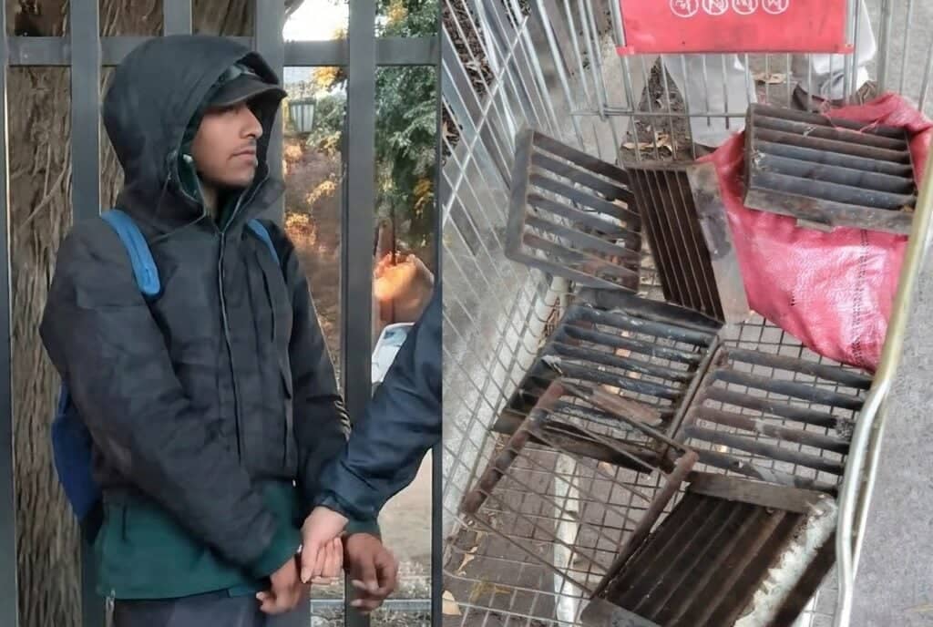 Seguridad Municipal de Curicó detiene a sujeto por robo de rejillas: Alcalde anuncia refuerzo en patrullajes