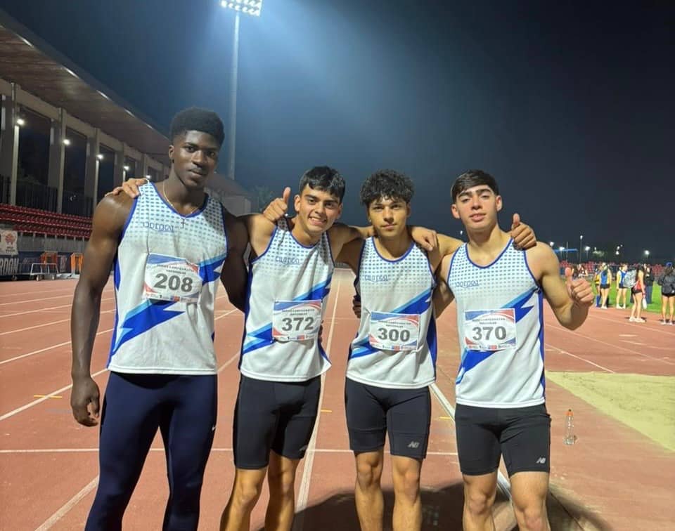 C. D. Manuel Larraín brilla en el Nacional de Atletismo U20 con oro en posta 4x100