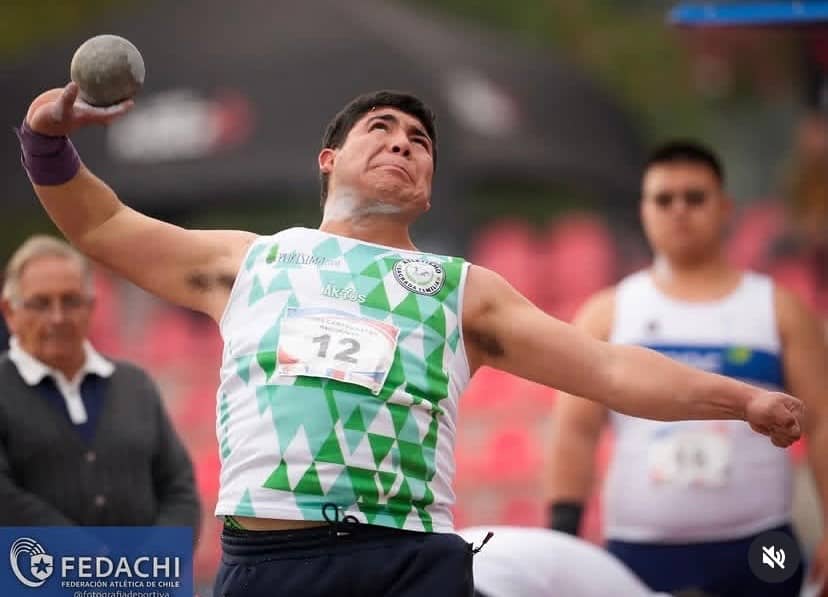 Sebastián Miranda se corona Campeón Nacional U23 de lanzamiento de bala