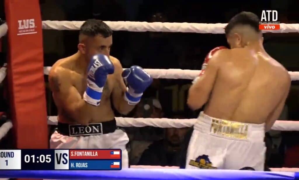 "León" Rojas cae por nocaut técnico en su búsqueda del título nacional en Copiapó