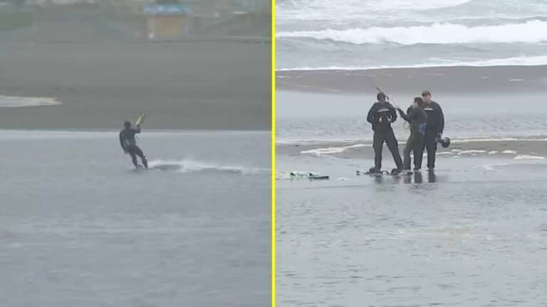 Deportistas desafían marejadas en Pichilemu: Autoridad Marítima los saca del agua