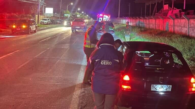 Cinco conductores detenidos en Rauco durante masiva fiscalización nocturna de Carabineros y SENDA