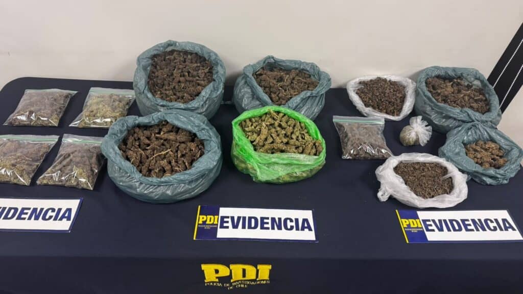 PDI incauta más de 5,7 kilos de droga tras operativos simultáneos en la provincia de Linares