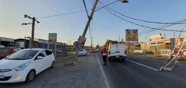 Fatiga de poste eléctrico provocó extenso corte en Curicó