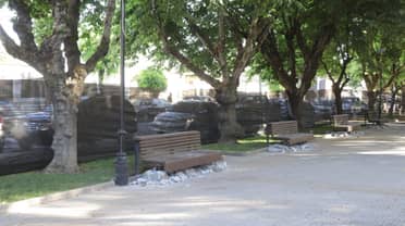 Comenzaron obras de mejoramiento y recambio de asientos en la Plaza de Molina