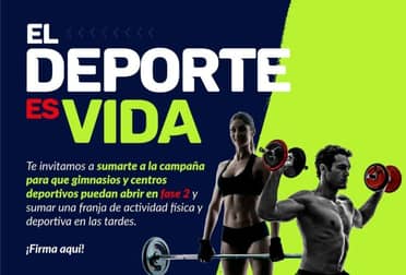 Agrupación de centros deportivos y gimnasios solicitan retomar la actividad en fase 2