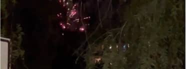 Banderazo a la “U” terminó con un detenido por uso de fuegos artificiales