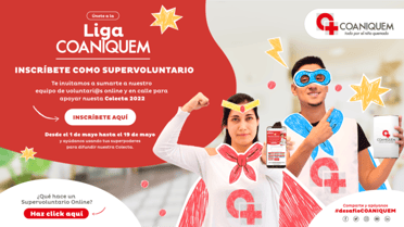 Coaniquem invita a sumarse a liga de “Supervoluntari@s Online” para campaña de recaudación
